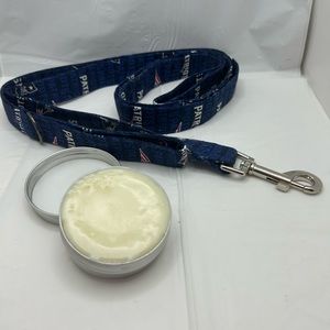 New Handmade Patriots Dog Puppy Leash & Paw/Skin Solid Lotion